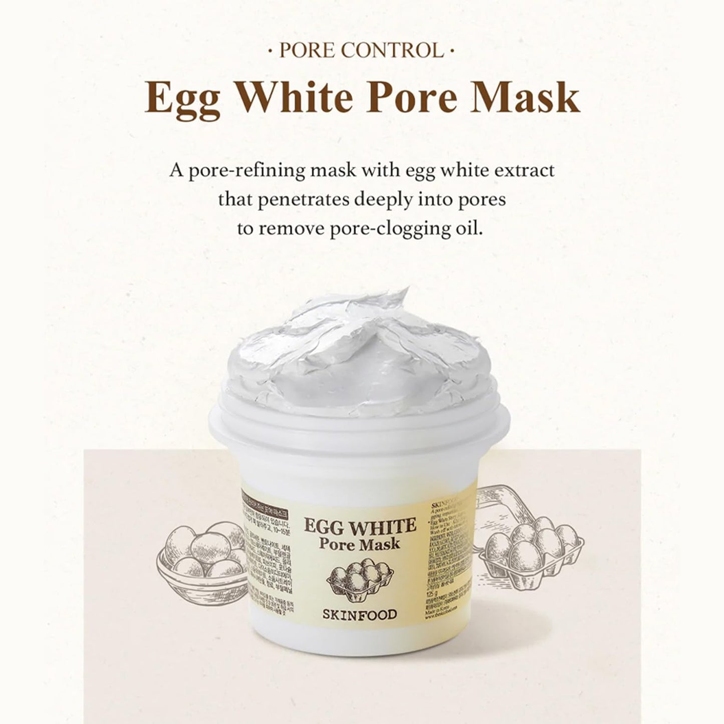 SKINFOOD - Egg White Pore Mask