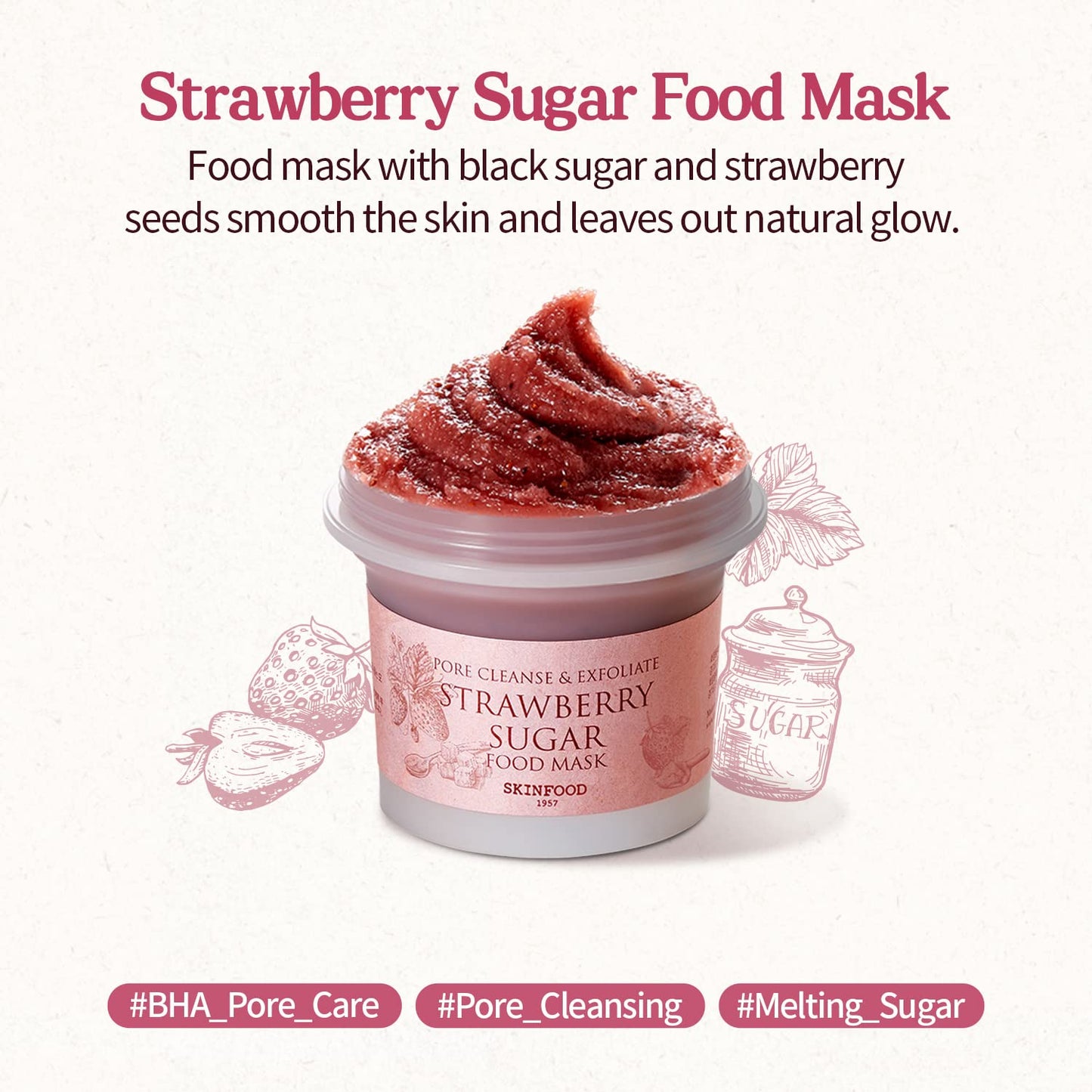 SKINFOOD - Strawberry Sugar Food Mask