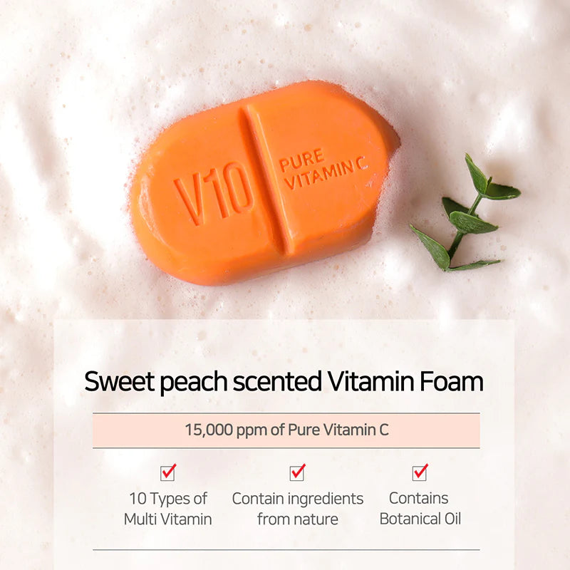 SOME BY MI - Pure Vitamin C V10 Cleansing Bar Brightening Soap