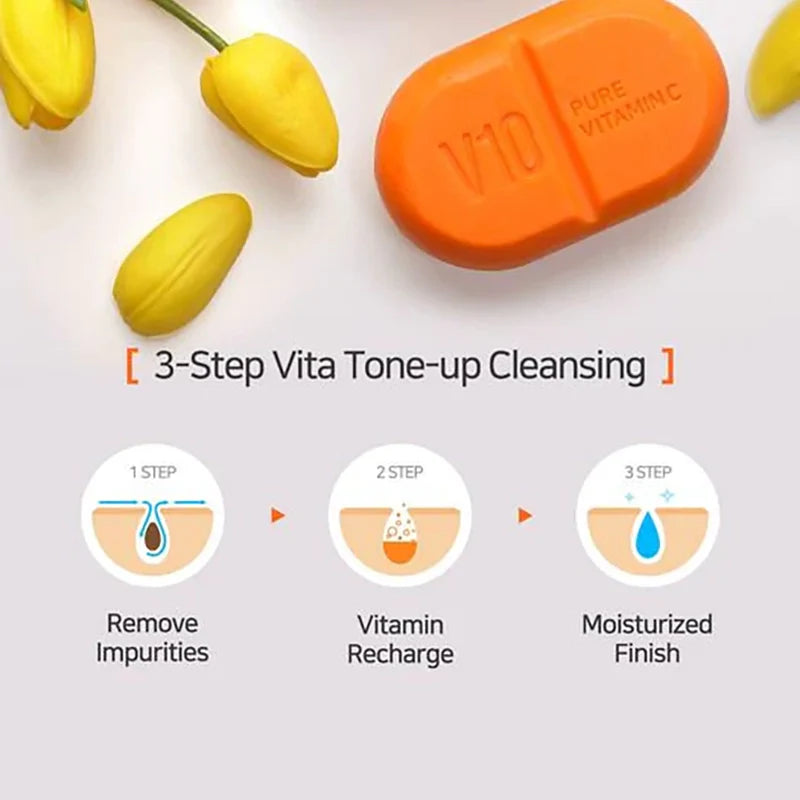 SOME BY MI - Pure Vitamin C V10 Cleansing Bar Brightening Soap